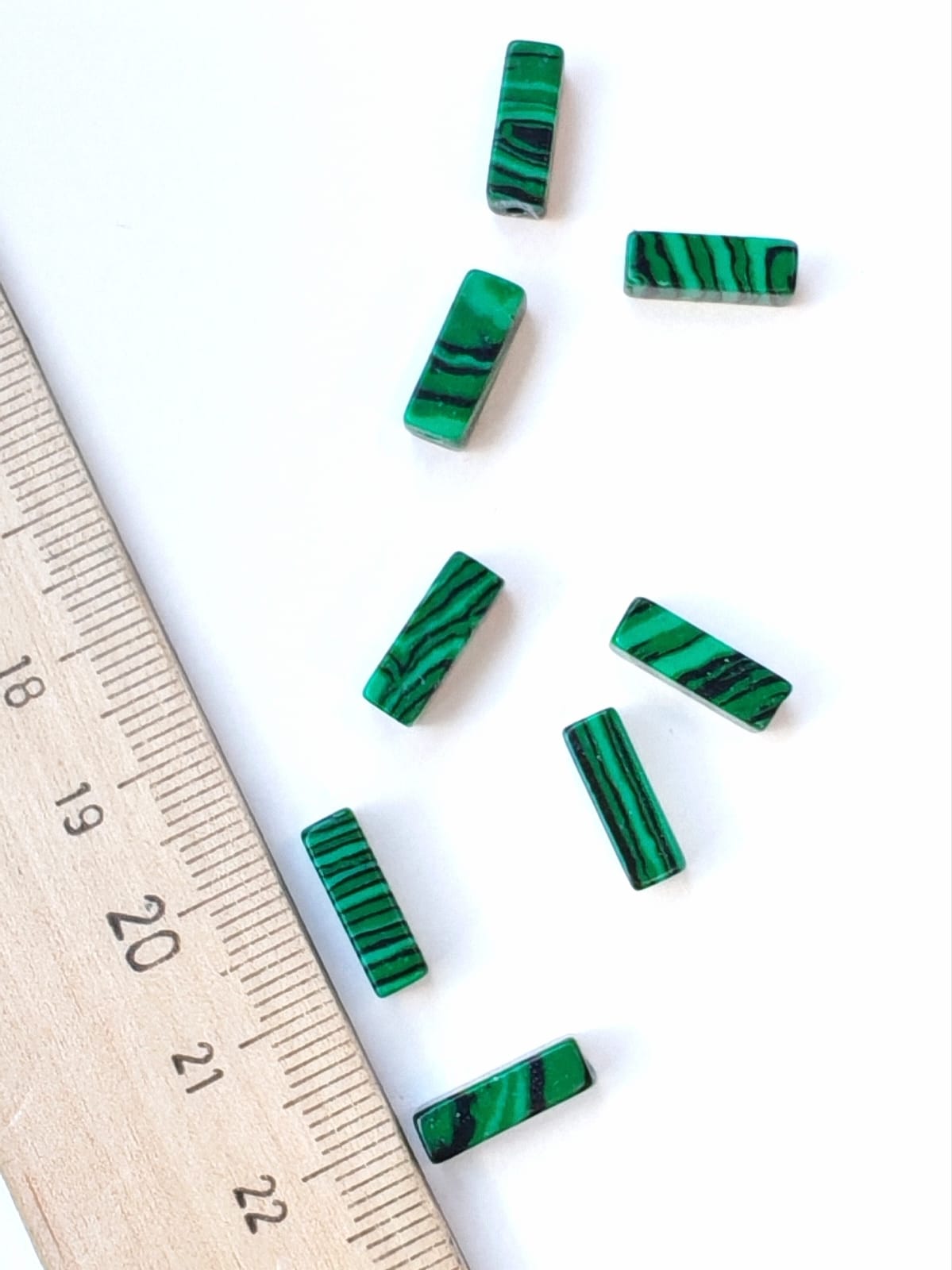 бшп-м12 Малахит (имит.) прямоугольник 12*4мм, шт
