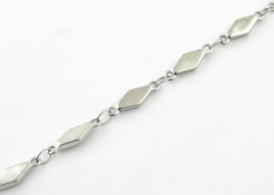 p219 Цепочка "Ромбы" 13*4мм, нерж. сталь, м