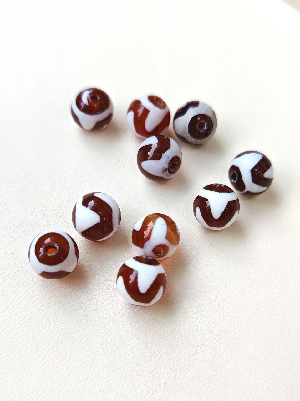 дзи-лошк8 ДЗИ "Лошадь" шар гладкий 8мм, сердолик