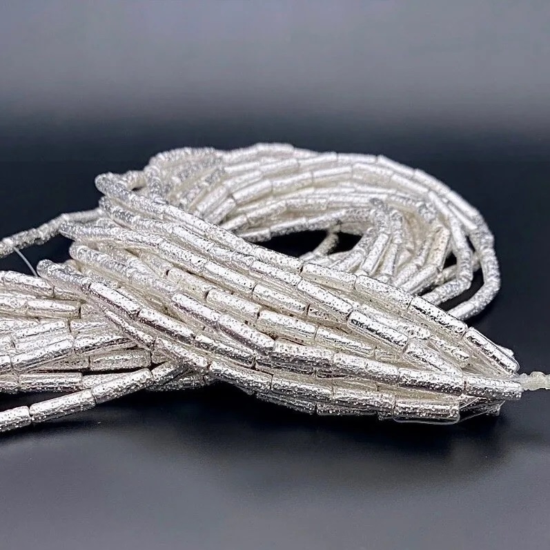 бштр-лсс13 Лава металлиз. трубочка 13*3мм, светлое серебро, шт