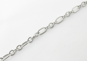 f001 Цепь "Фигаро" 14*7*2мм, нерж. сталь, м