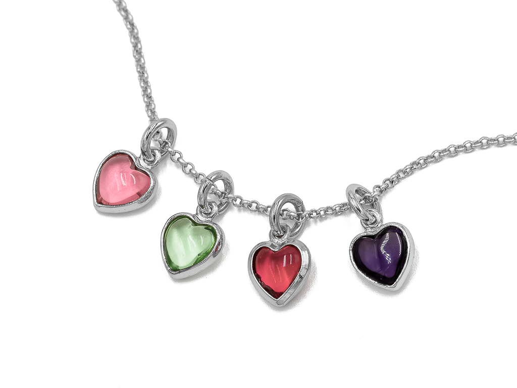 50361-мр Подвеска "Сердечко" мини 8мм, малиновый, родий