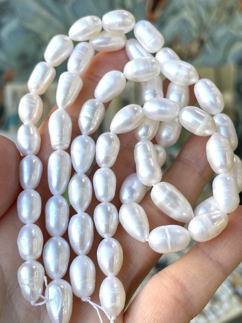 0699 Жемчуг "Длинный рис" 7*11-14мм, шт