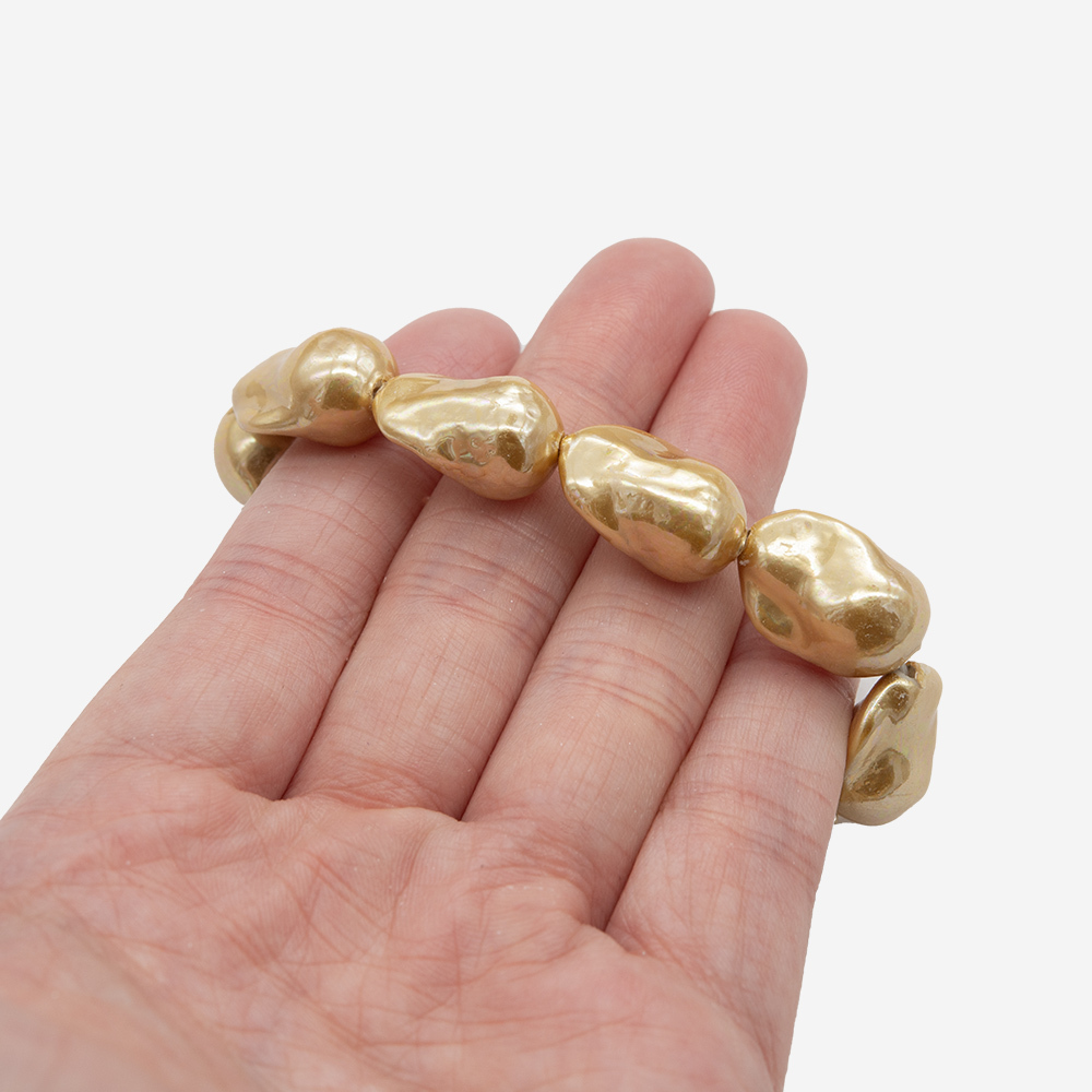 мбз-19 "Майорка" барочная золотистая 19*11,5мм, шт