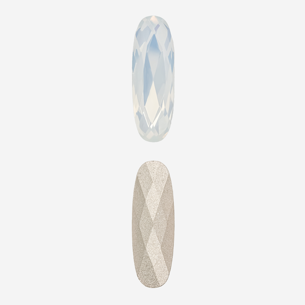 кдо21-wo Кристалл длинный овал 21*7мм, white opal