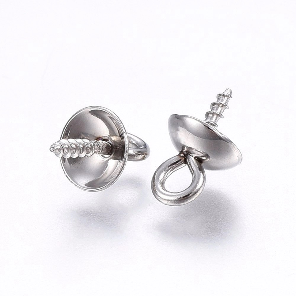 x483 Штифт вкручивающийся 10*4мм с шляпкой и петлей 10*4мм, нерж. сталь