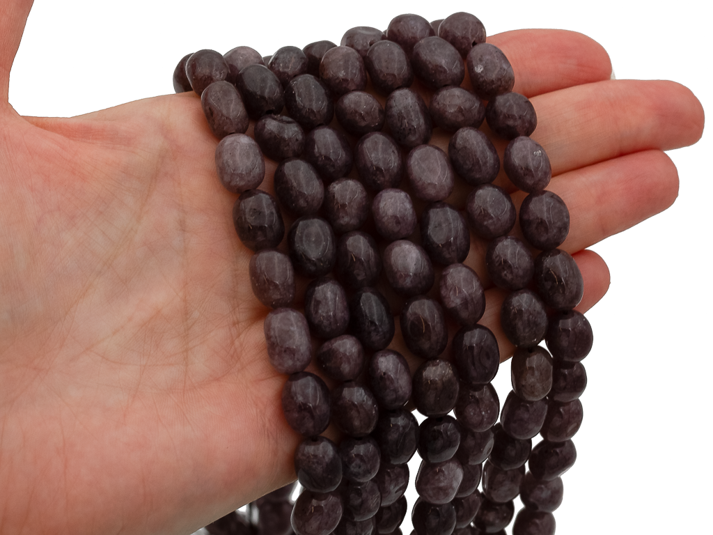 75819-кк Кварц тон. коричневый галтовка 7,5-9мм, нить 36см