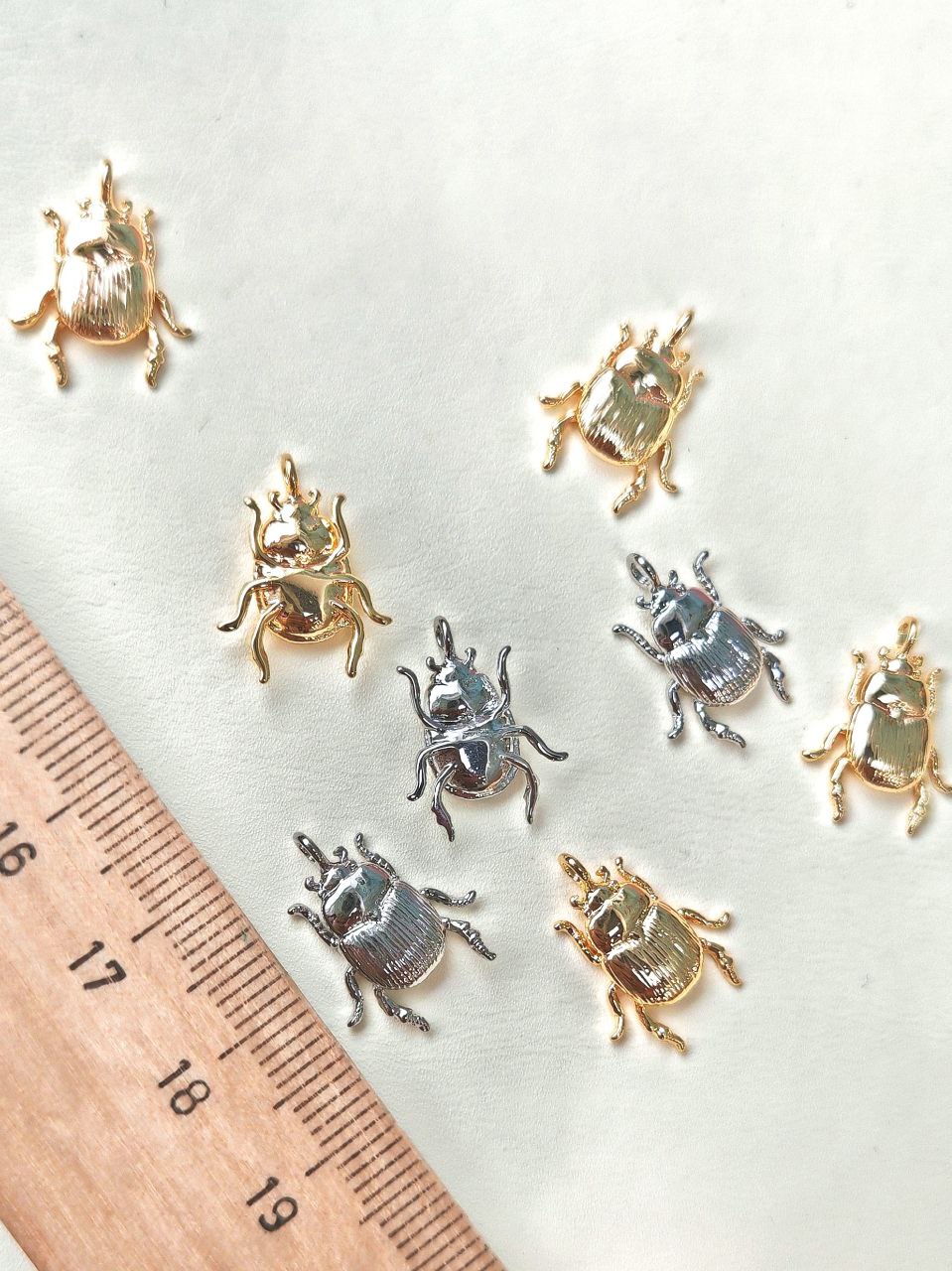 пд-826-з Подвеска "Скарабей" 13*11мм, позолота