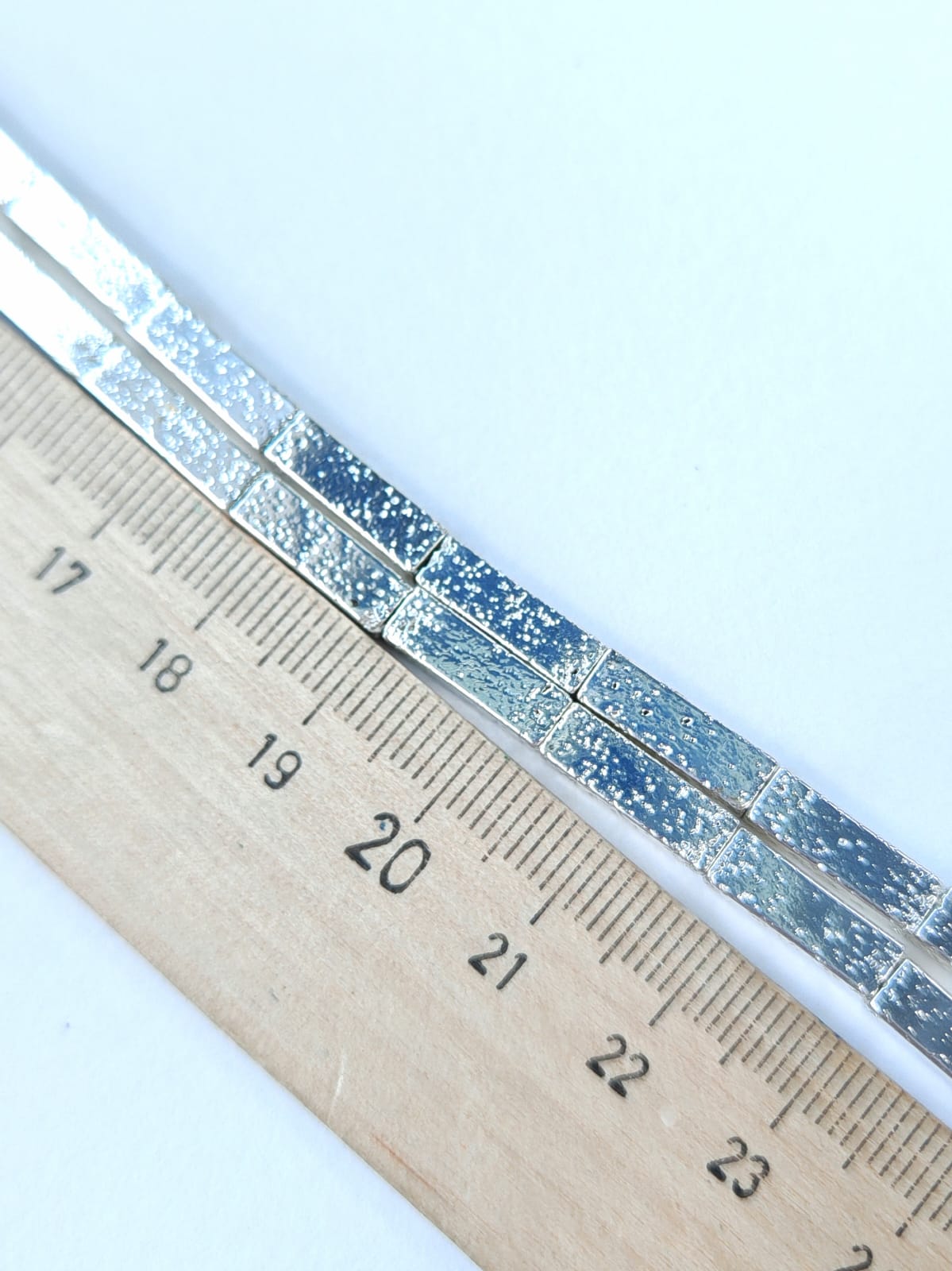 бшп13-лсс Лава прямоугольник 13*4мм, светлое серебро, шт