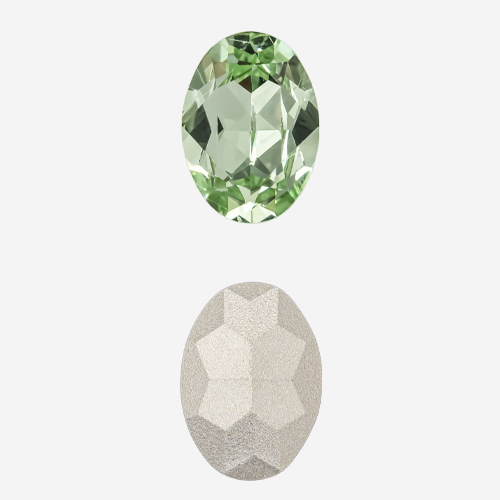 ко14-chr Кристалл овал 14*10мм, chrysolite