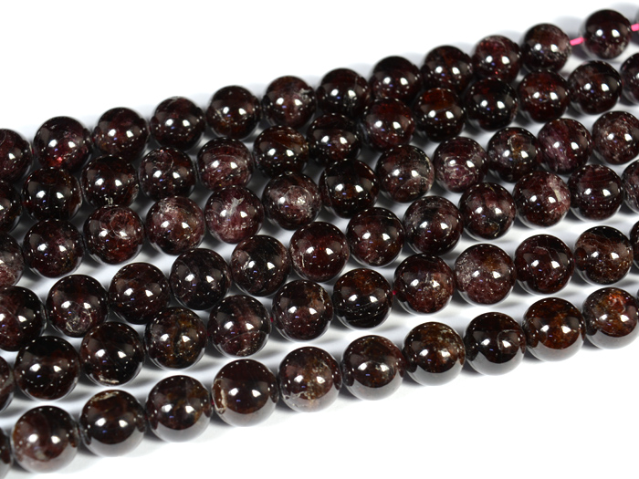 г1119  Гранат шар гладкий 11мм, нить 19см