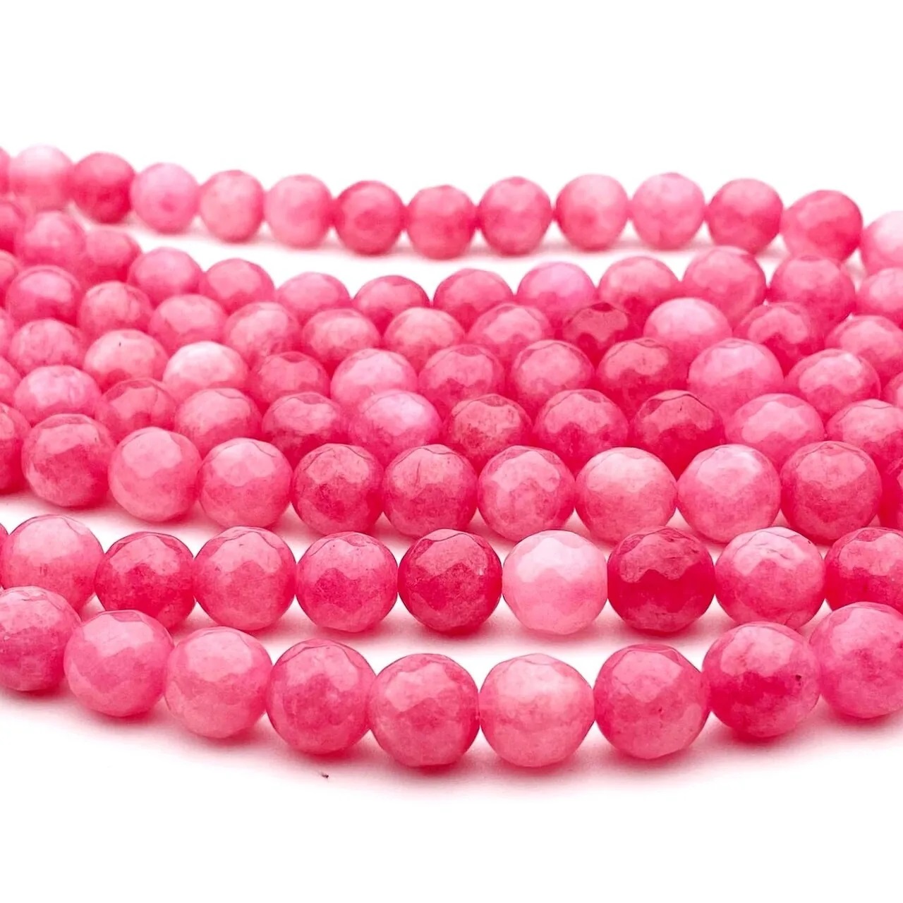 82380-10 Кварц ягодный шар огранка 10мм, нить 37см