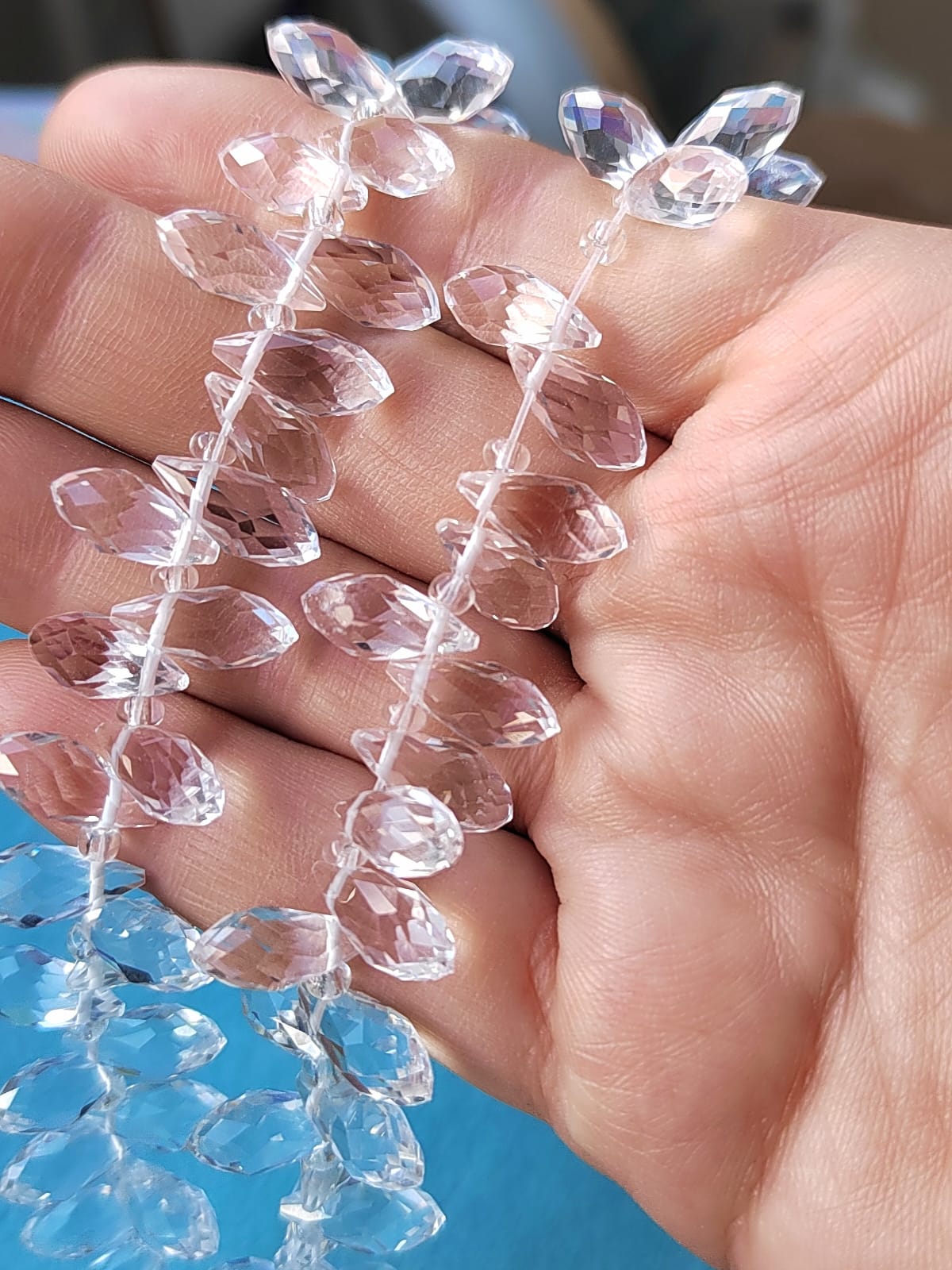 ск12 Бусина стекло "Капля" 12*6мм, прозрачный, шт