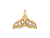 570137-з Подвеска "Хвостик кита" с фианитами 8мм, позолота