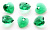 6228-10-majes green Кристалл "Сердечко" 10мм, majestic green, зеленый прозрачный