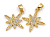 264053-з Подвеска "Звезда" с фианитами 20*17мм, позолота