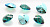 6228-10-emer shim Кристалл "Сердечко" 10мм, emerald shimmer, зеленый
